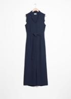 Other Stories Belted Wide Leg Jumpsuit - Blue