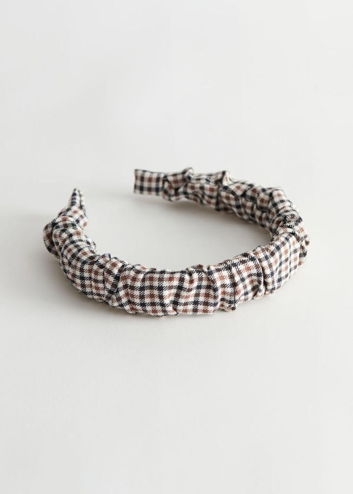 Other Stories Ruched Alice Headband - Orange