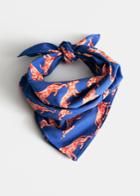 Other Stories Cotton Tiger Print Scarf - Blue