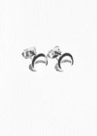 Other Stories Crescent Moon Studs - Silver