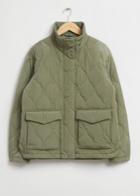 Other Stories Relaxed Wave Quilted Jacket - Green