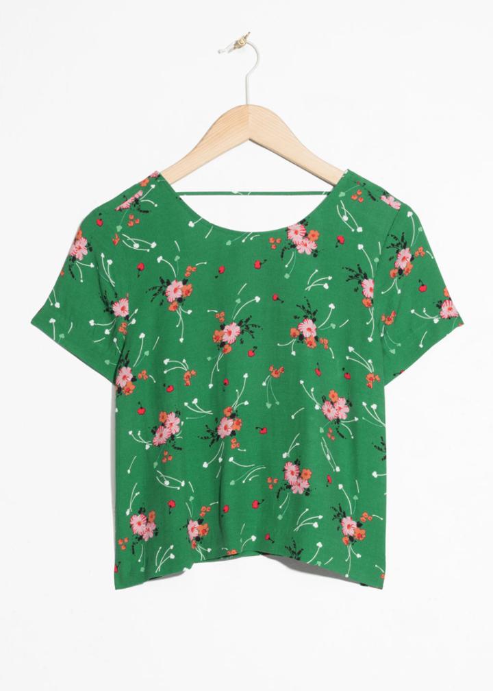 Other Stories Low Back Top - Green