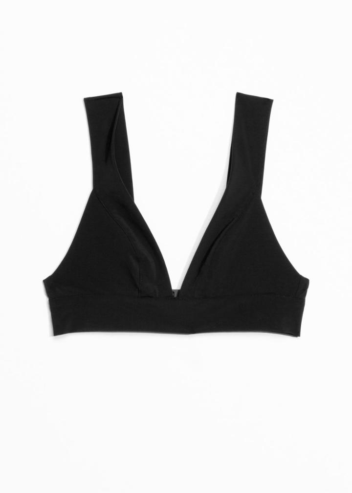 Other Stories V-cut Bikini Top - Black