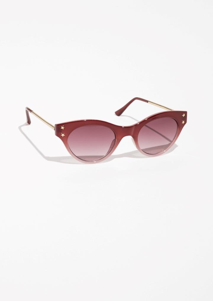 Other Stories Star Embellished Cat Eye Sunglasses