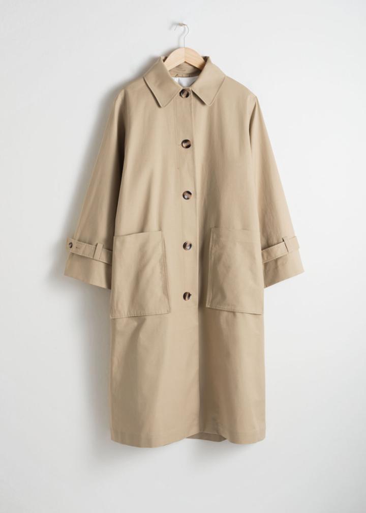 Other Stories Oversized Utilitarian Trenchcoat - Beige