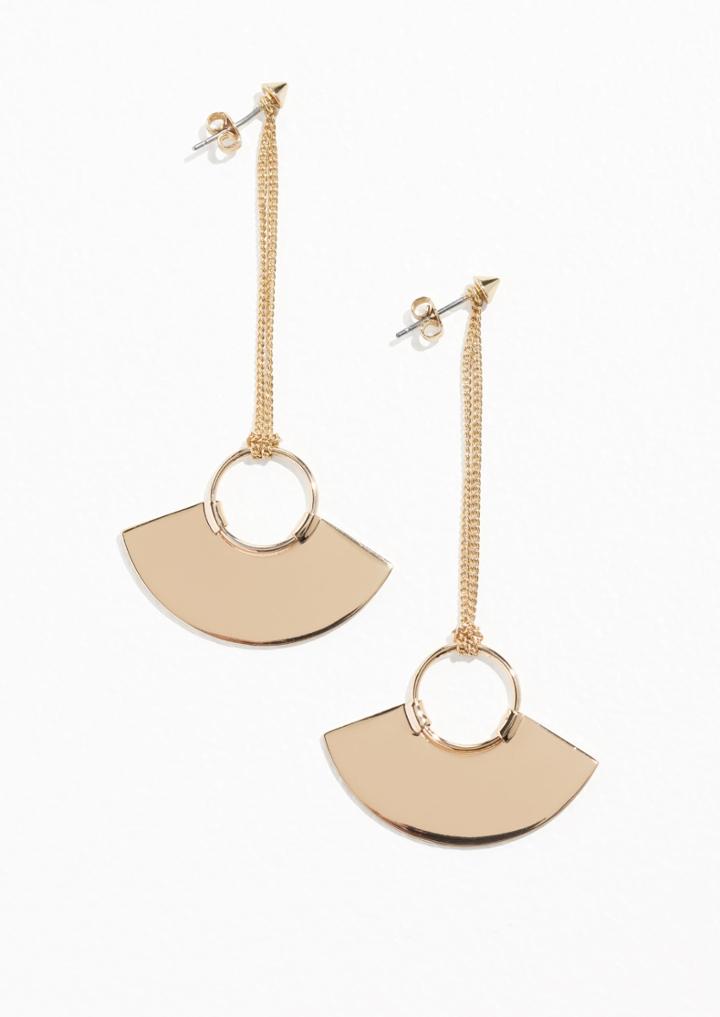 Other Stories Fan Pendant Earrings