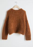 Other Stories Wool Blend Chunky Knit Sweater - Orange