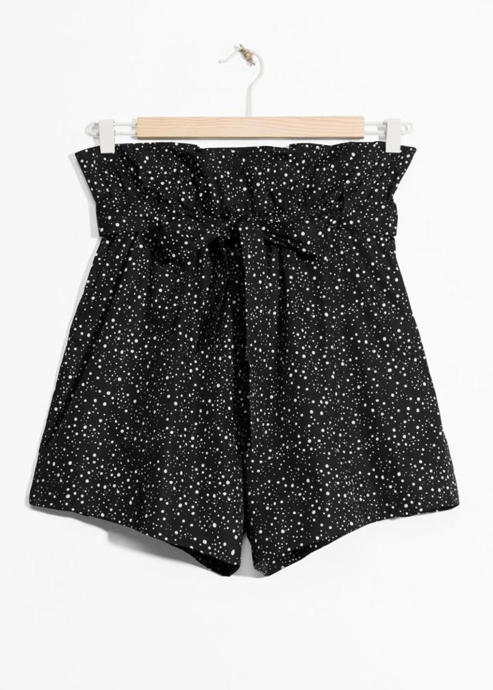 Other Stories Belted Shorts - Black