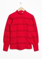 Other Stories Buttoned Back Blouse - Red