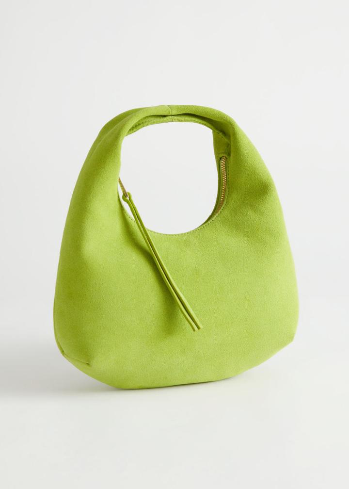 Other Stories Leather Mini Tote Bag - Green