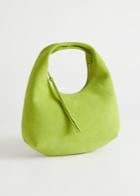 Other Stories Leather Mini Tote Bag - Green