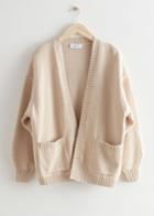 Other Stories Boxy Open Cardigan - Beige