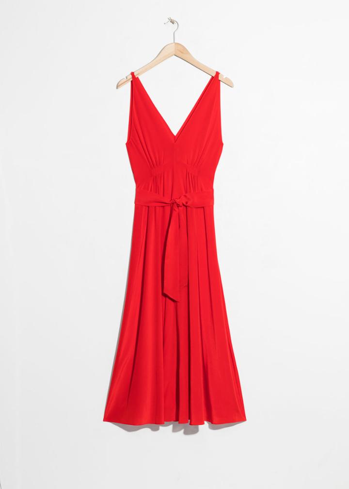 Other Stories Silk Dress - Red