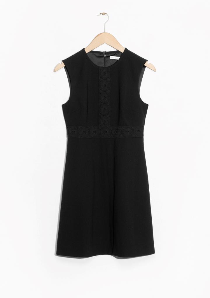 Other Stories Embroidered Retro Dress