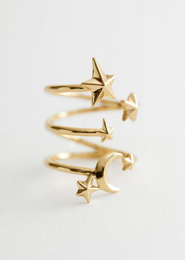 Other Stories Starry Sky Ring - Gold