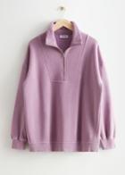 Other Stories Soft Half-zip Sweater - Purple