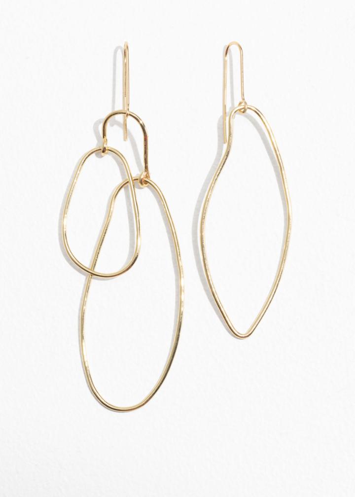 Other Stories Asymmetrical Earrings - Gold