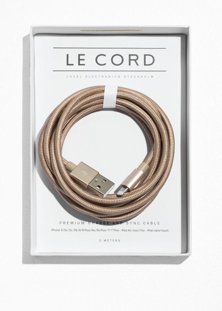 Other Stories Le Cord Usb Charge Cable - Gold