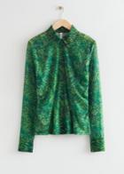 Other Stories Printed Fitted Shirt - Green