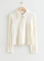 Other Stories Henley Top - White