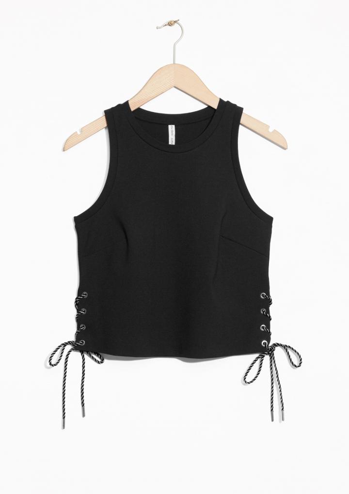 Other Stories Lacing Crop Top