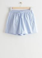 Other Stories Drawstring Shorts - Blue