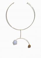 Other Stories Stone Embossed Choker Necklace