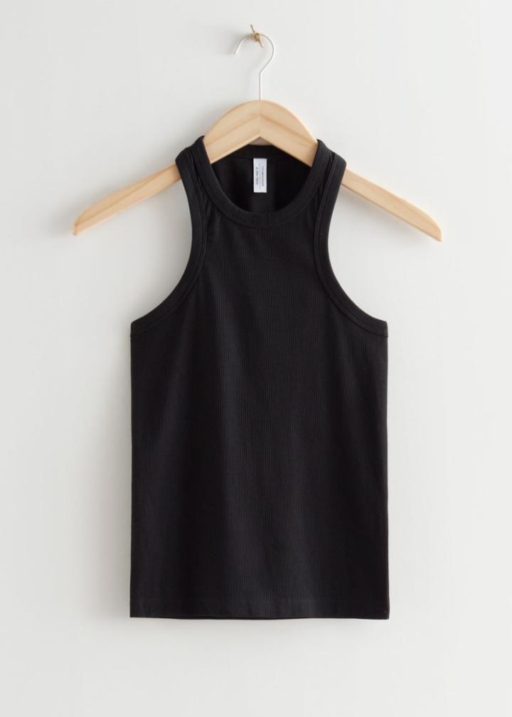 Other Stories Fitted Tank Top - Black