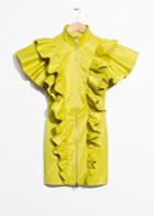 Other Stories Frill Mini Dress - Yellow