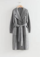 Other Stories Oversized Belted Coat - Grey