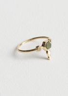 Other Stories Hexagon Charm Ring - Green