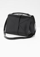 Other Stories Buckle Leather Shoulder Bag - Black