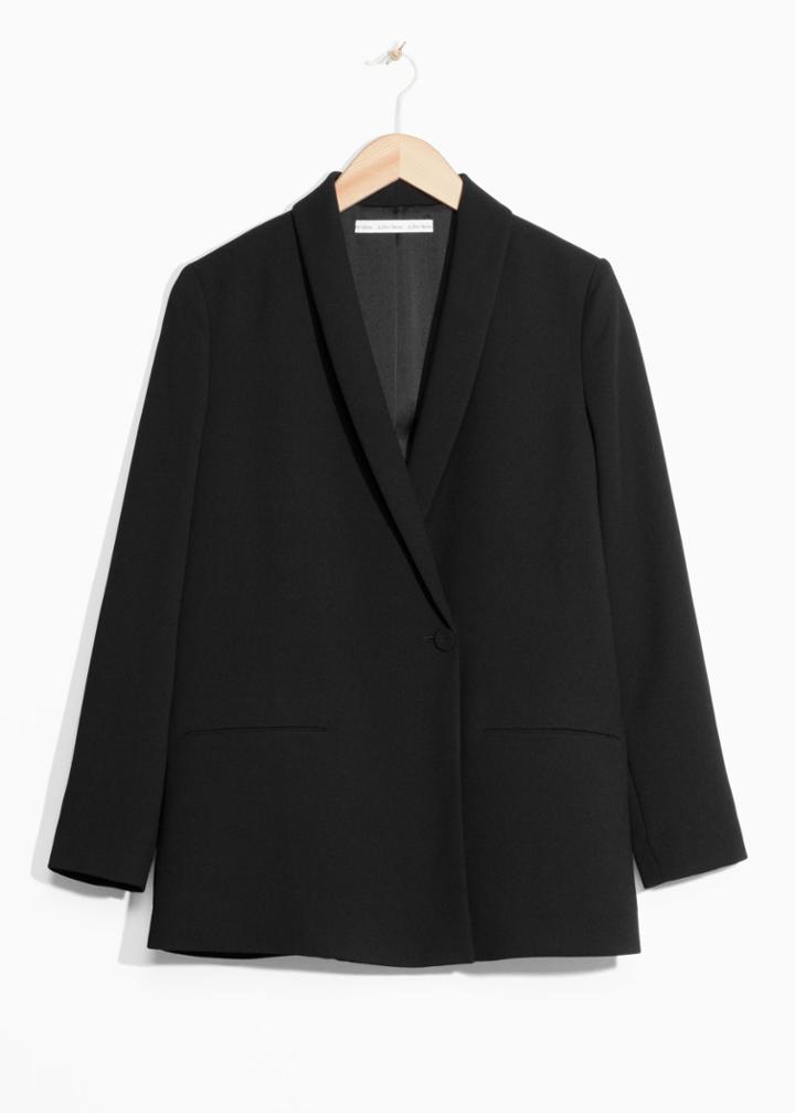 Other Stories Shawl Collar Blazer - Black