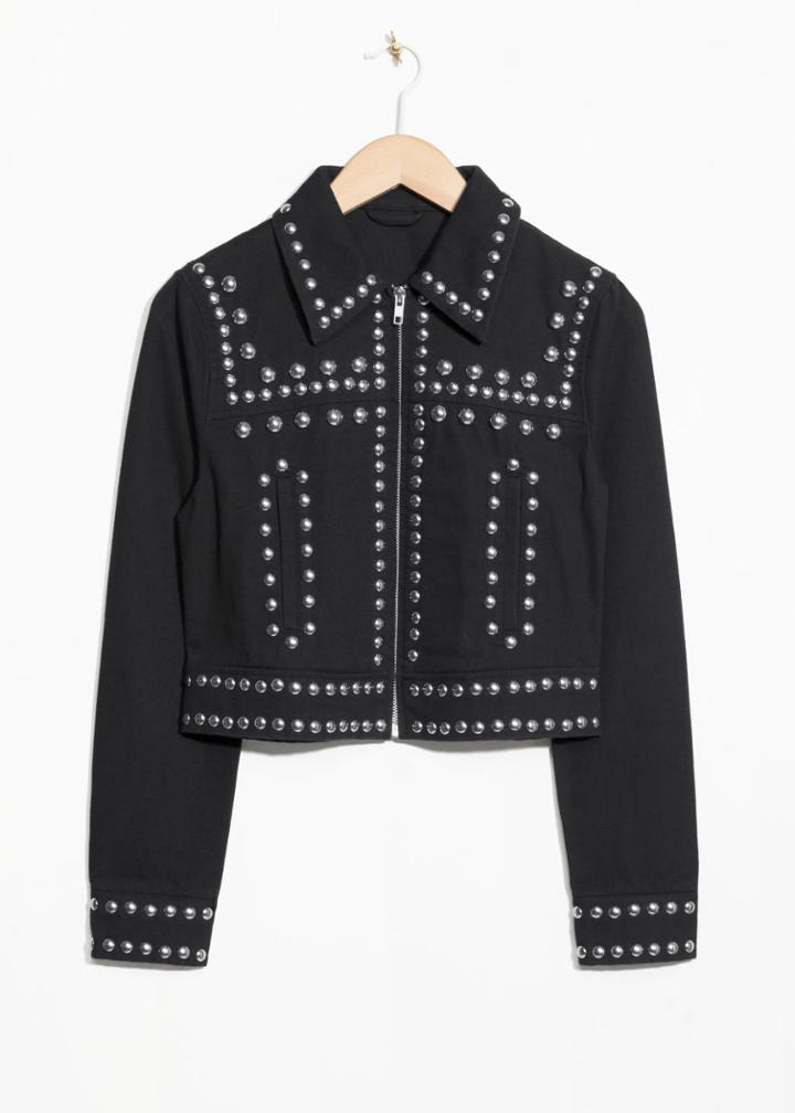 Other Stories Dome Studded Jacket - Black