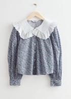 Other Stories Printed Statement Collar Blouse - Blue
