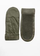 Other Stories Leather Mittens - Green
