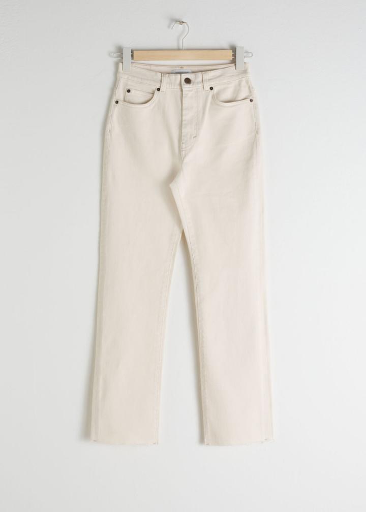 Other Stories Tapered High Rise Jeans - White