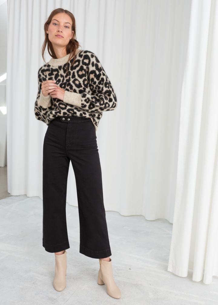 Other Stories Twill Culotte Trousers - Black