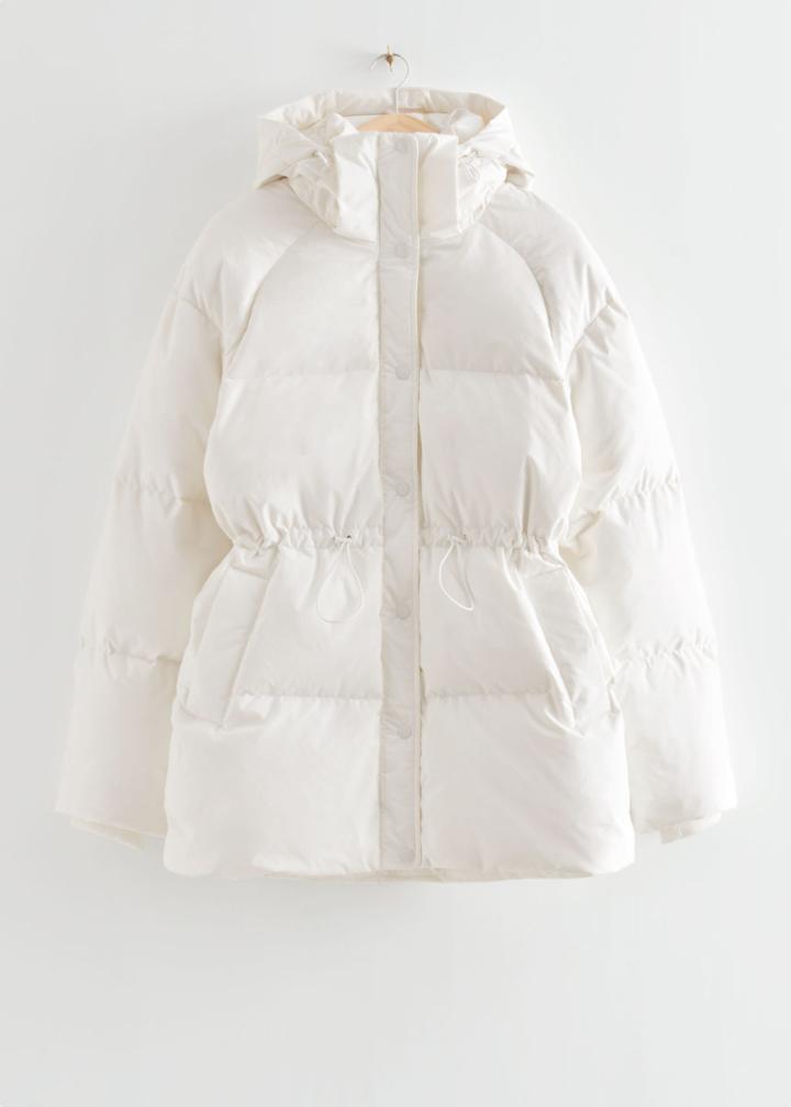 Other Stories Oversized Hooded Down Puffer Jacket - White