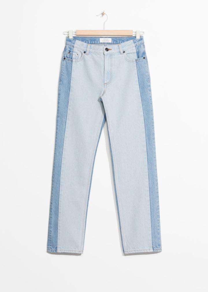 Other Stories Two-toned Jeans - Blue