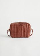 Other Stories Small Woven Leather Shoulder Bag - Beige