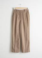 Other Stories Wool Blend Striped Trousers - Beige