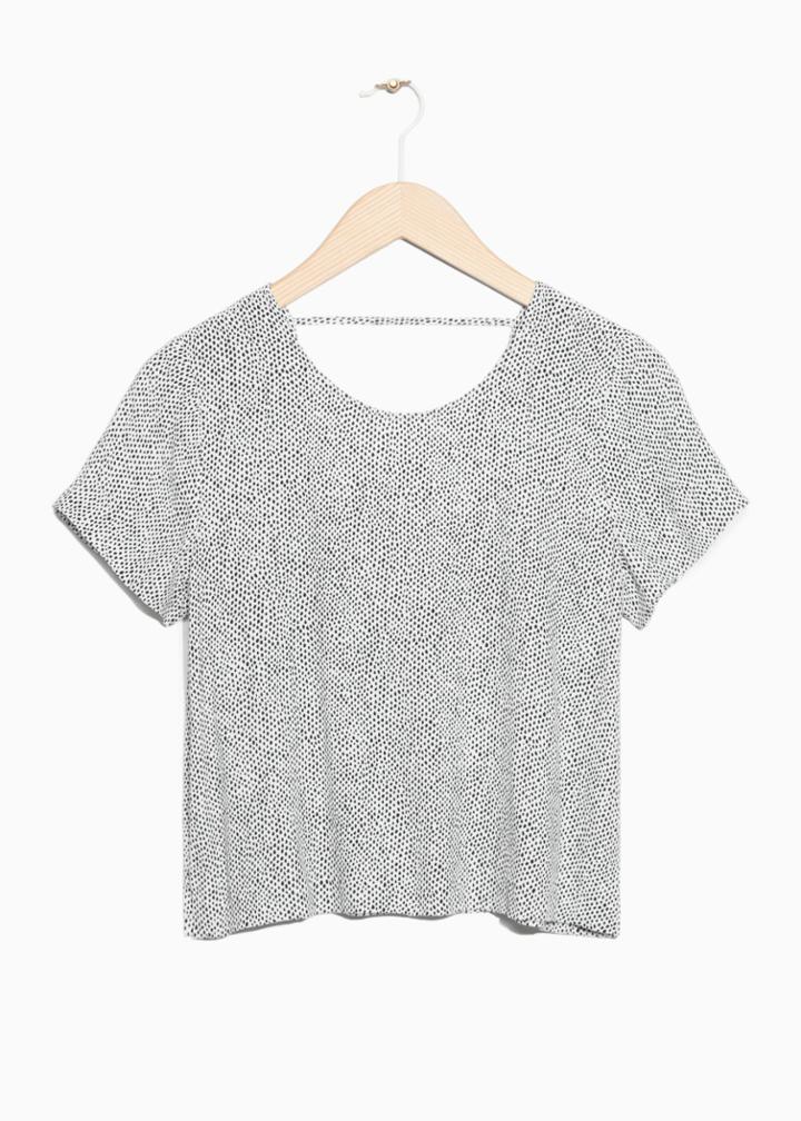 Other Stories Deep V-back Top - White
