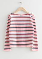 Other Stories Breton Stripe Top - Red
