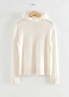Other Stories Knit Hooded Sweater - White