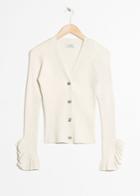 Other Stories Ruffle Cuff Cardigan - White