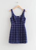Other Stories Tweed Mini Dress - Blue