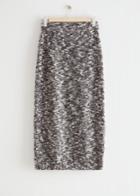 Other Stories Boucl Knit Midi Skirt - Brown