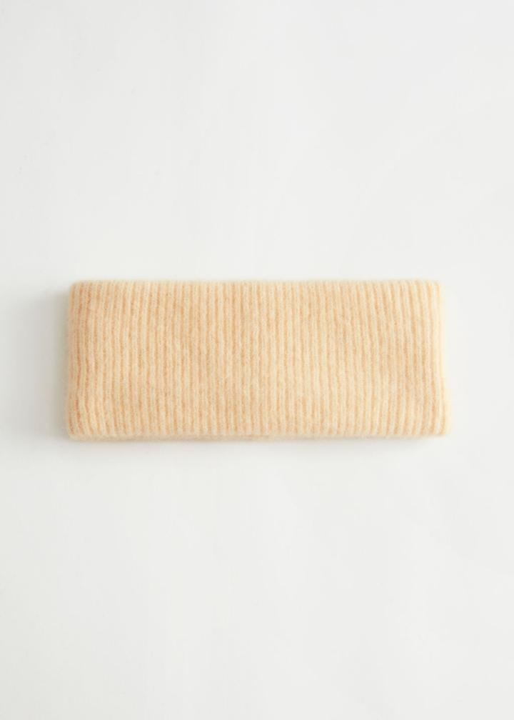 Other Stories Knitted Wool Blend Headband - Yellow