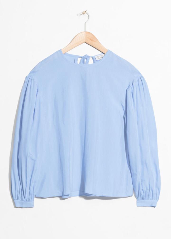 Other Stories Billowy Blouse - Blue